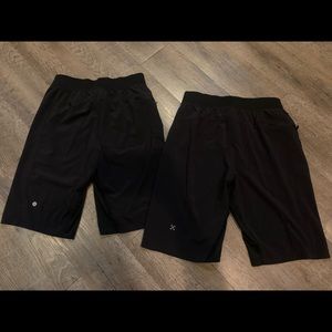 2 Pair Mens Lululemon Black Shorts Size Small